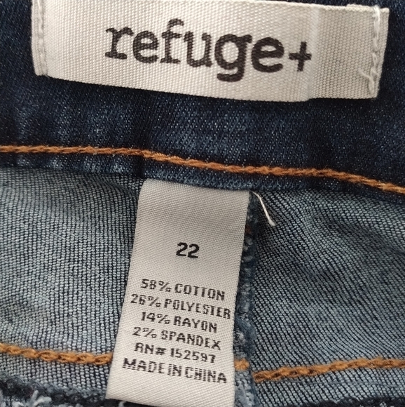 Refuge Dark Wash Straight Leg Jeans 22 - Picture 5 of 12